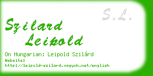 szilard leipold business card